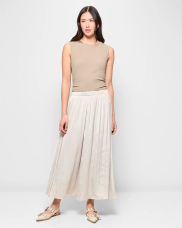 Plisse A-Line Midi Skirt - Preview