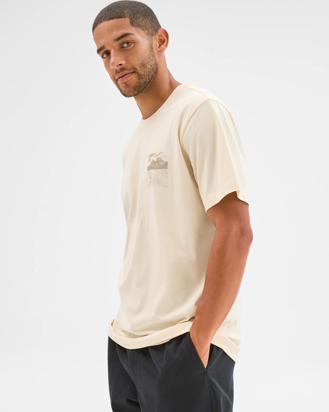 Australian Cotton Print T-Shirt - Stone 3 of 6