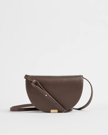 Genuine Leather Mini Saddle Crossbody Bag