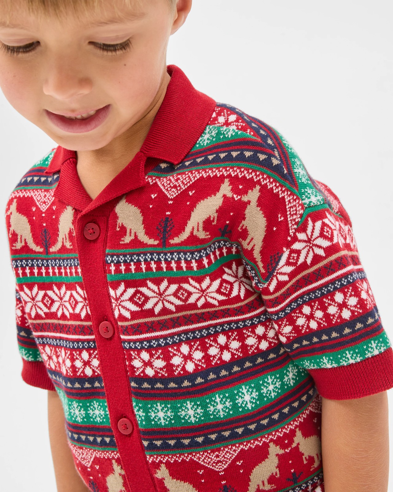 Family Matching Australian Cotton Christmas Knit Shirt 4 of 5