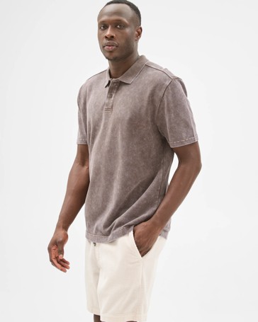 Commons Australian Cotton Overdyed Pique Polo Top