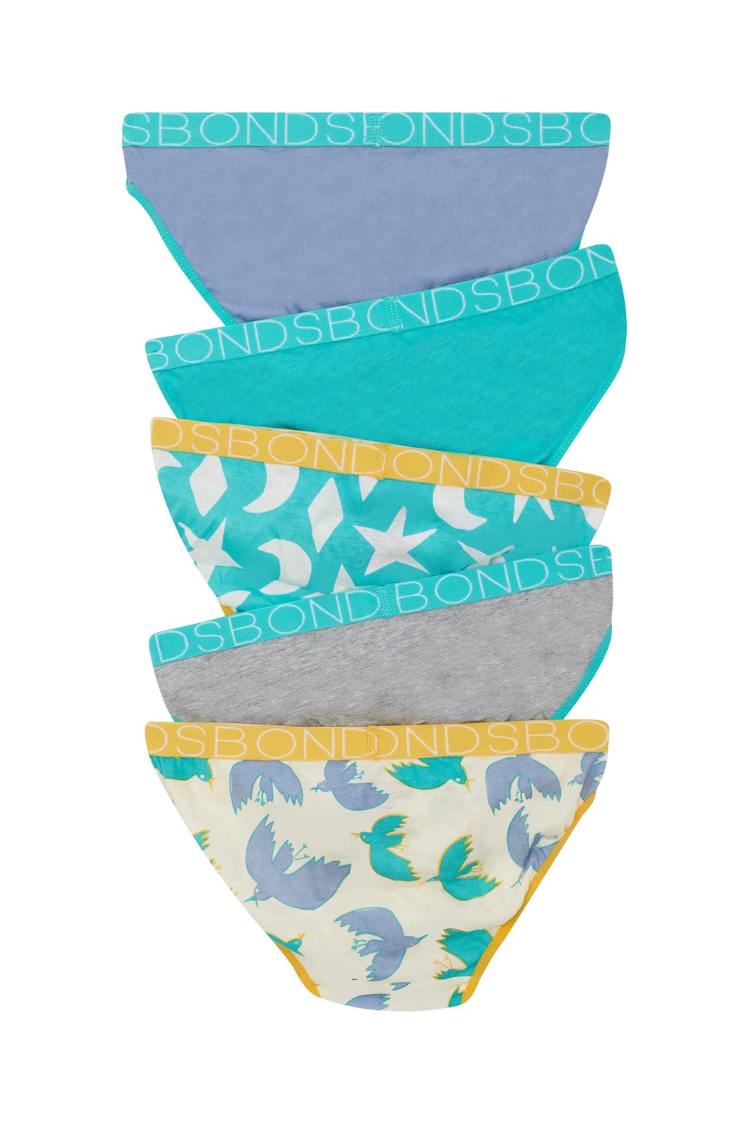 Bonds 5 Pack Girls Bikini Briefs - Making Shapes 2 of 3
