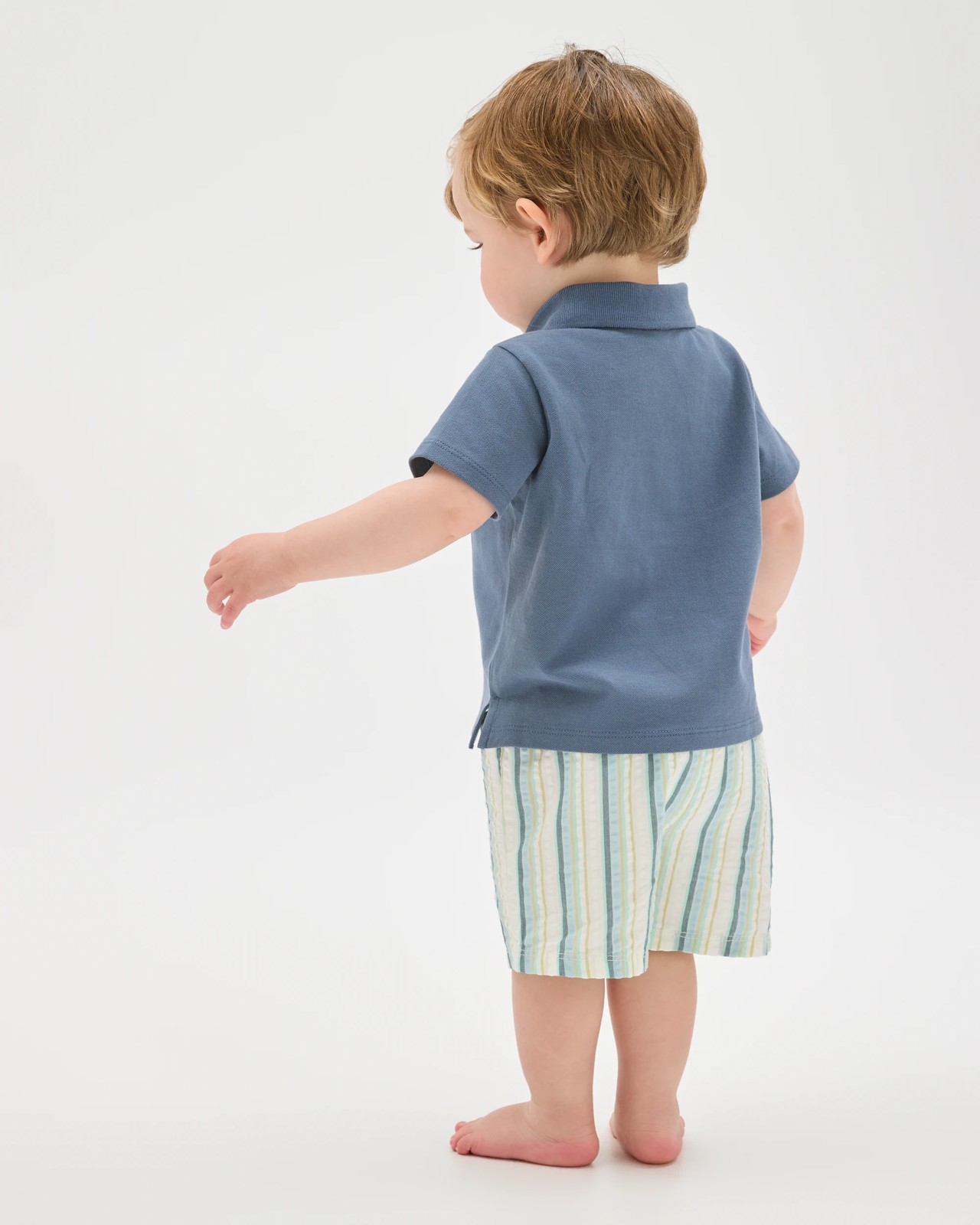 Baby Polo Top and Shorts 2 Piece Set - Indigo 3 of 6