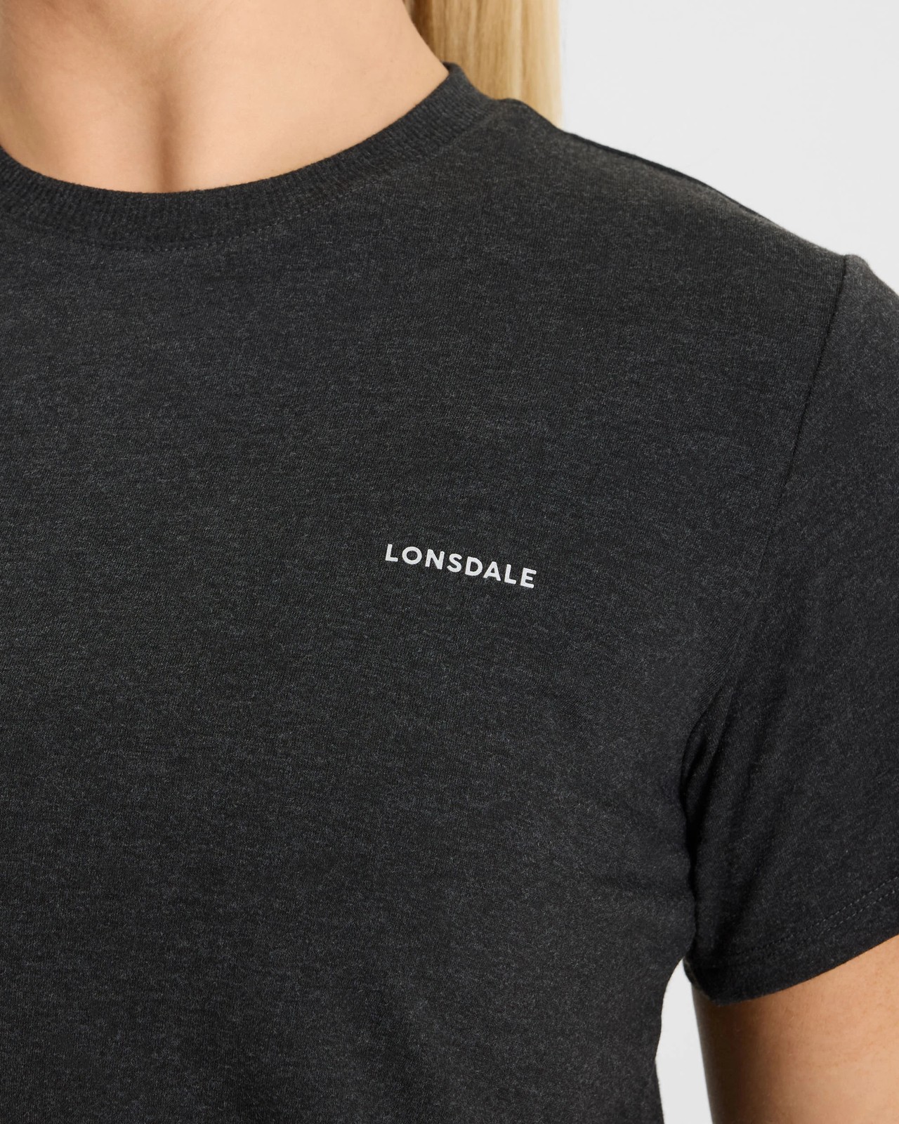 Lonsdale London Stride T-Shirt - Black Marle 3 of 5