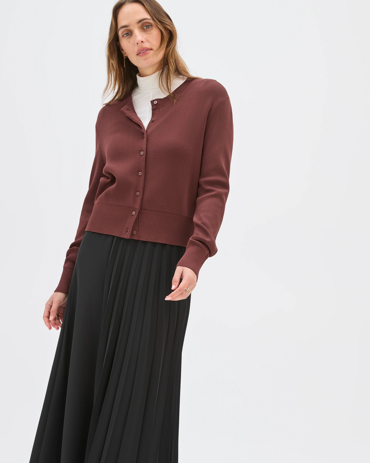 Preview Pleat Panel Midi Skirt 2 of 5