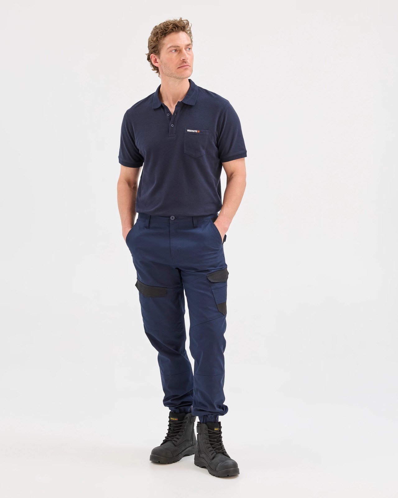 Australian Cotton Performance Cargo Jogger Pants - Graphite 5 of 5