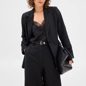 Linen Blend Single Breasted Blazer - Preview product image