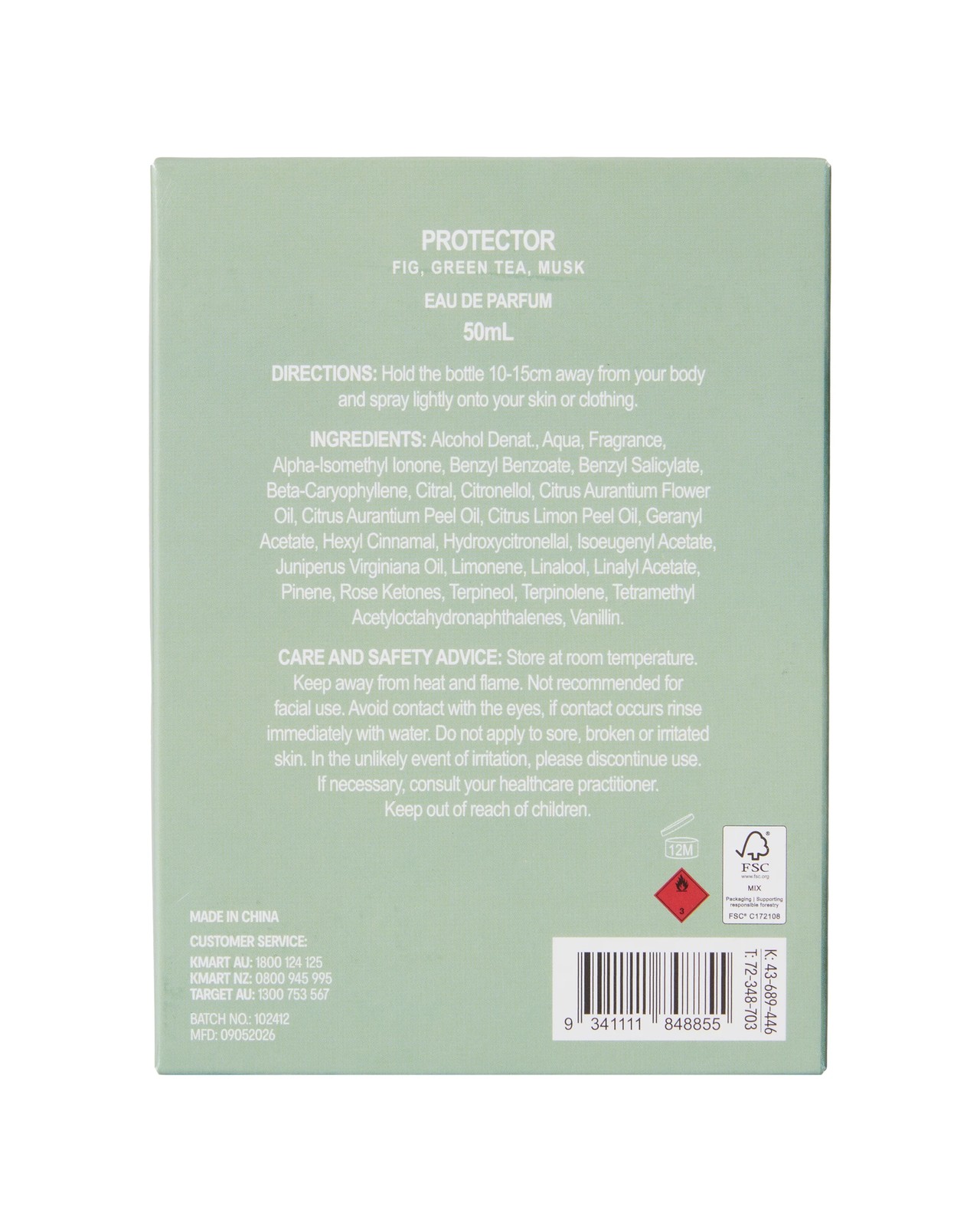 OXX Fragrance Protector Eau De Parfum 50ml, Fig - Green Tea and Musk 6 of 6