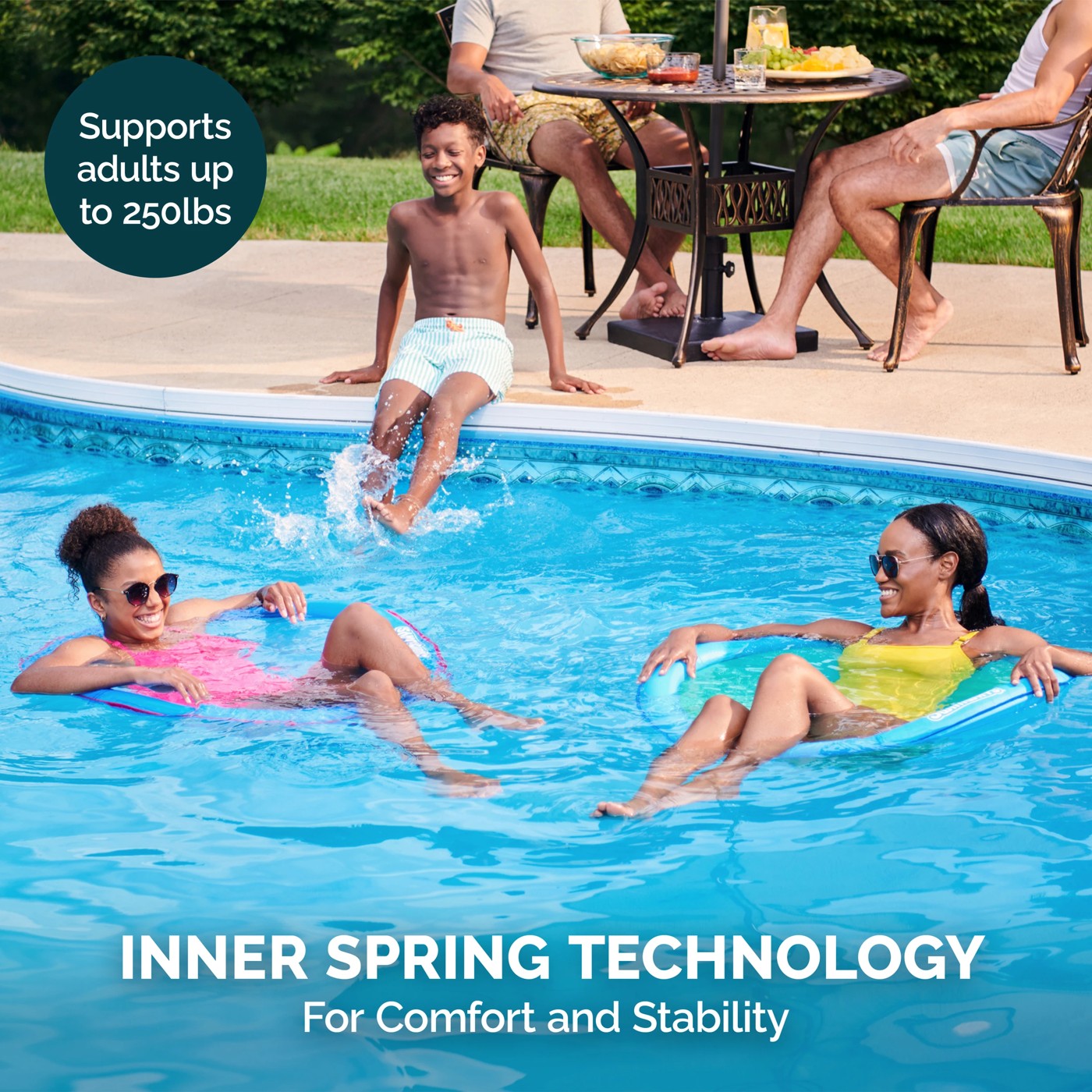 SwimWays Spring Float Papasan Pool Lounge Chair 4 of 5