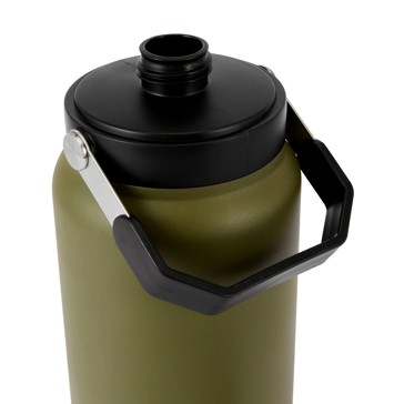 2L Khaki Stainless Steel Top Handle Drink Bottle - Anko