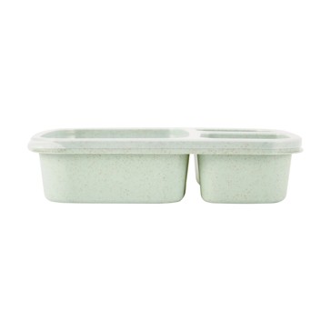 Sage Wheat Straw 3 Section Container - Anko