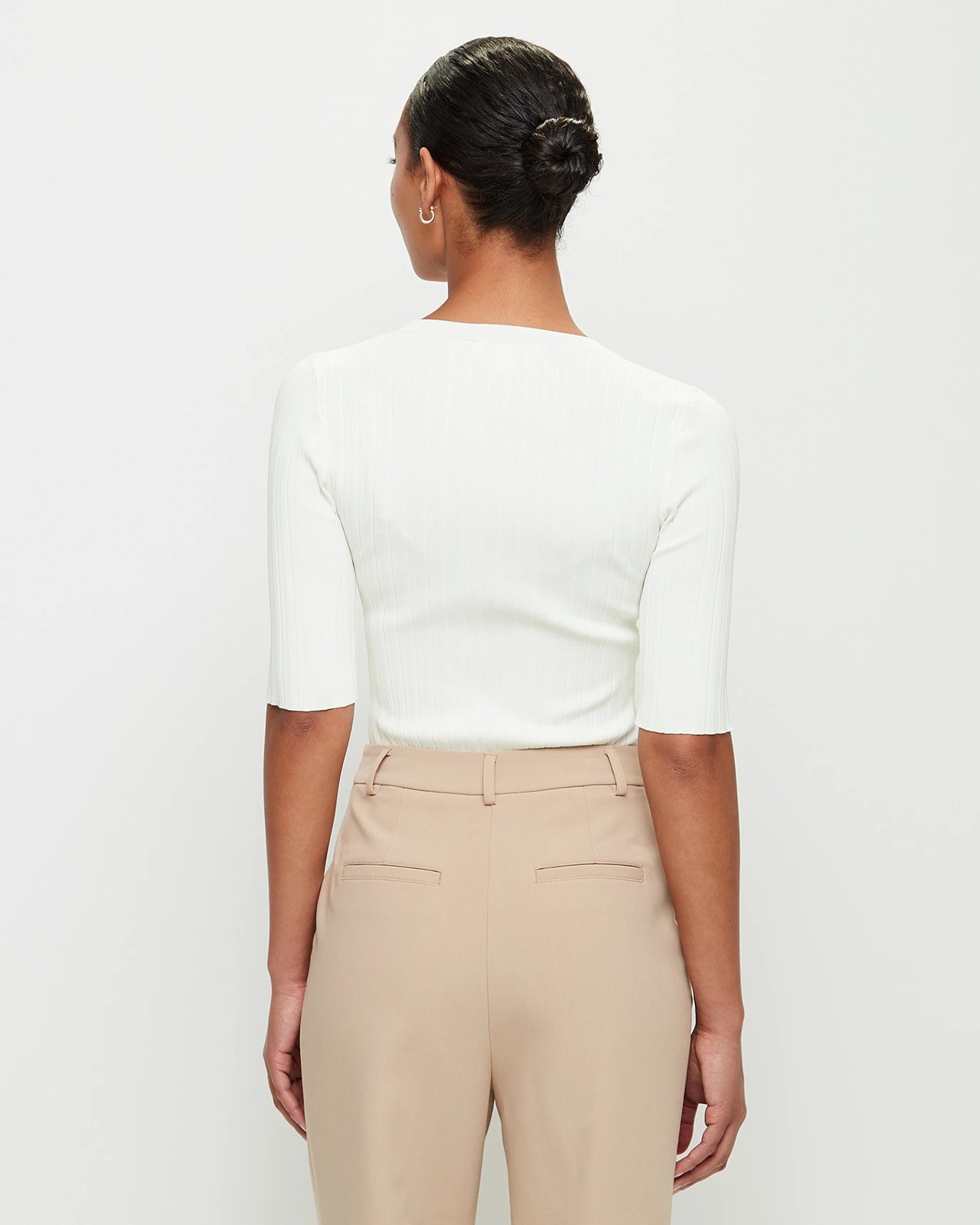 Fashion Boat Neck Rib Top - Preview 4 of 6