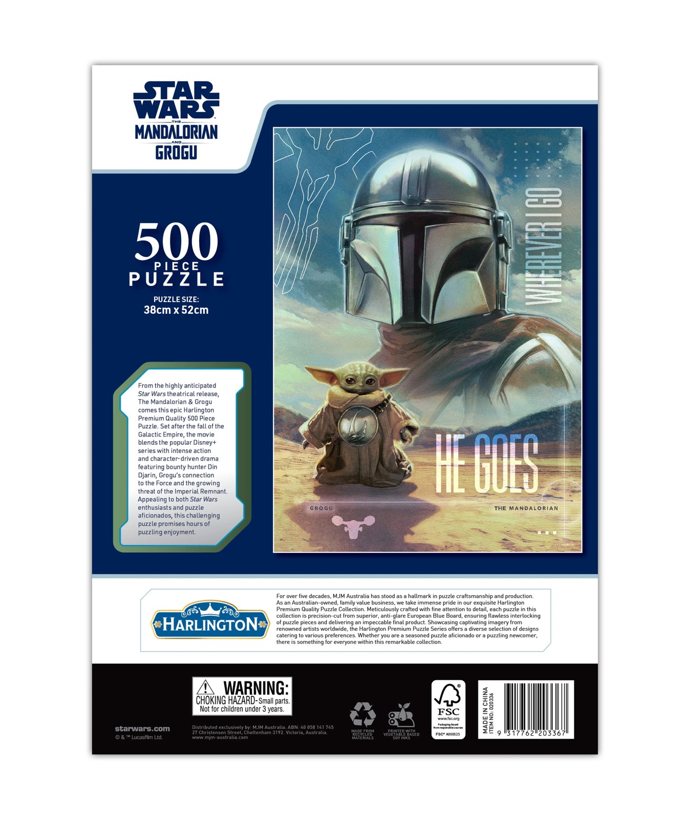 Harlington 500 Piece Puzzle the Mandalorian & Grogu 2 of 3