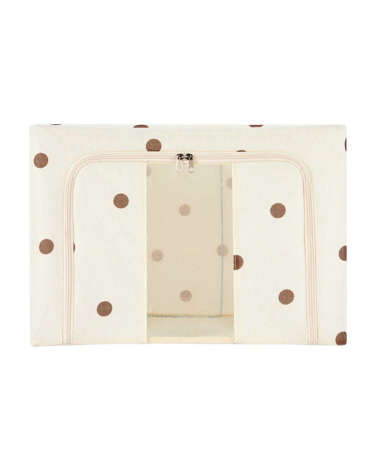 Anko Linen Look Collapsible Box with Window - Large - Polka Dot 2 of 5