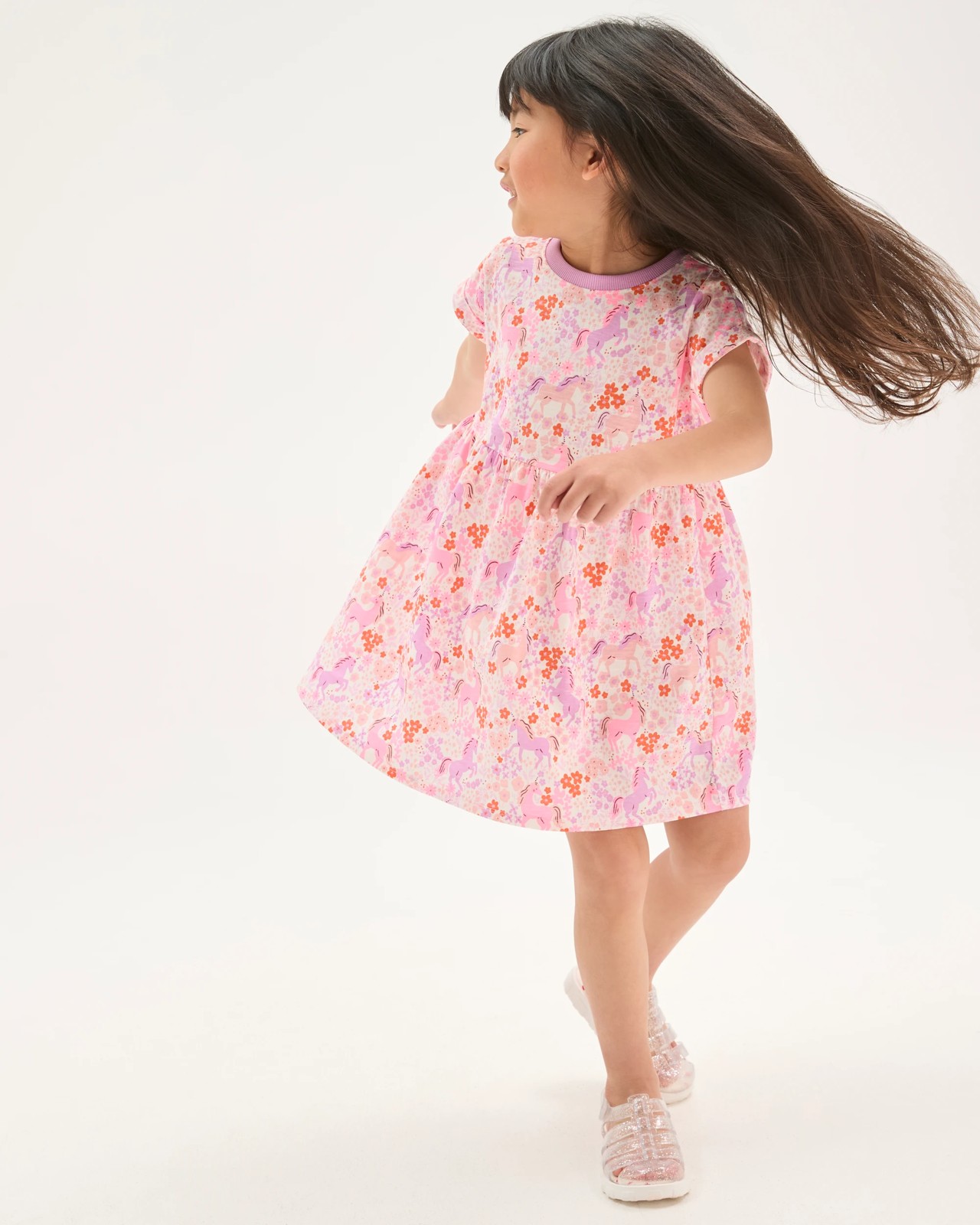 Australian Cotton Knit Dress - Multi Unicorn 3 of 5
