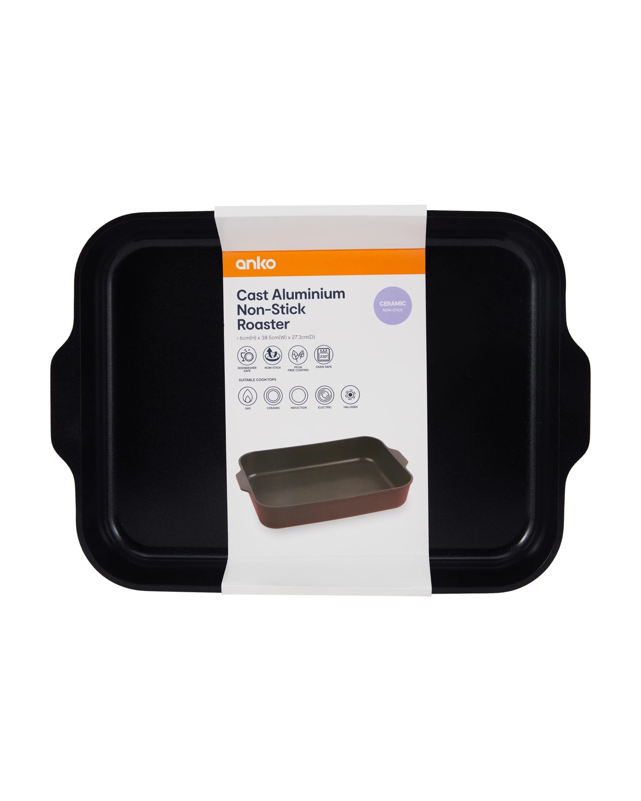 Anko Cast Aluminium Non-Stick Roaster - Port 6 of 6