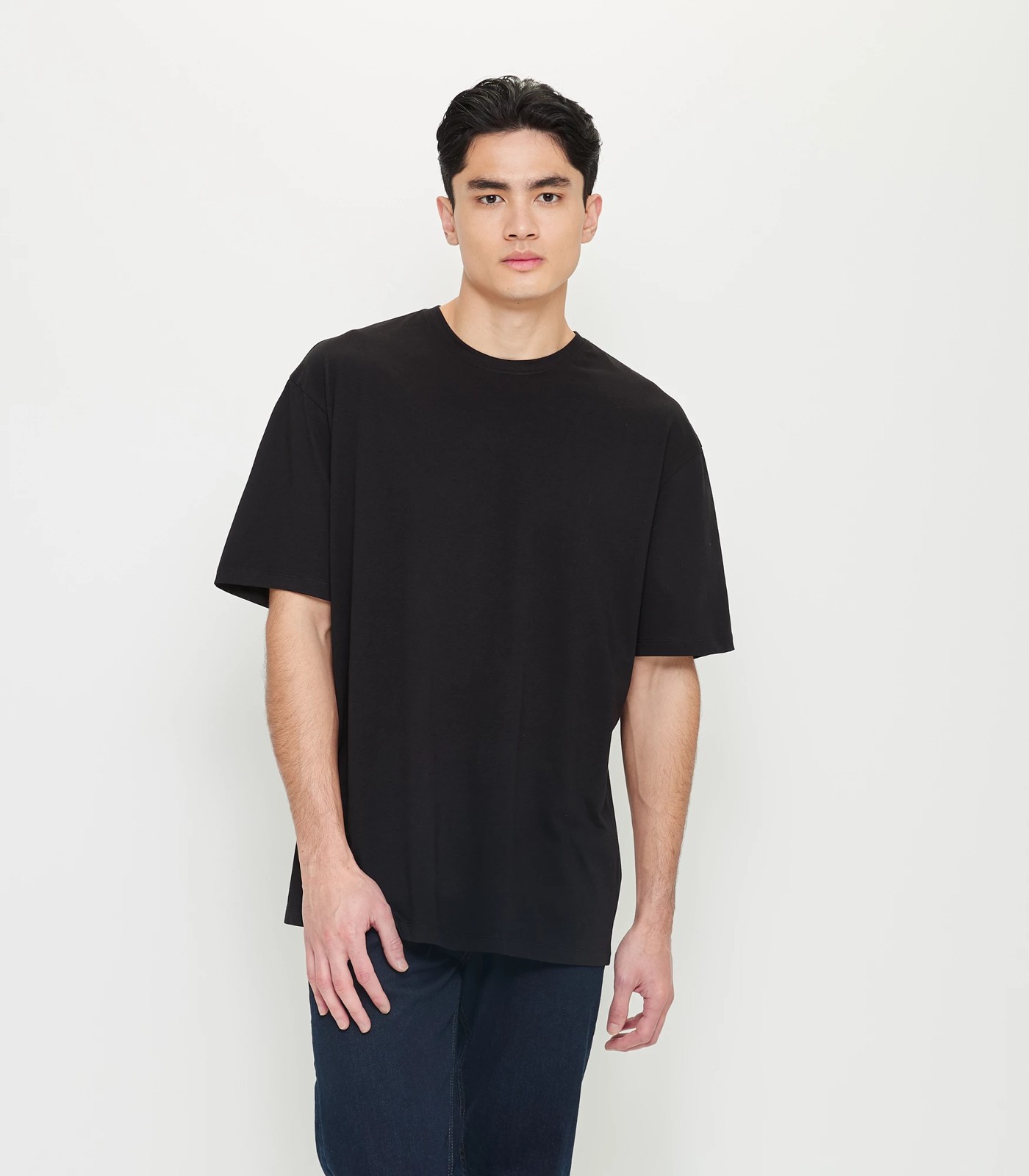 Australian Cotton Oversized T-Shirt - Black