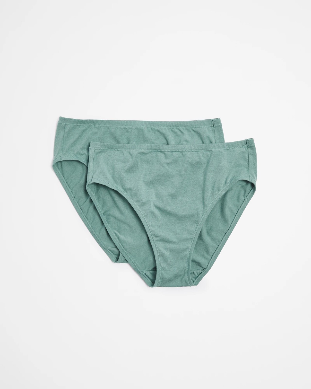 2 Pack Bamboo High Cut Briefs - Arctic Green