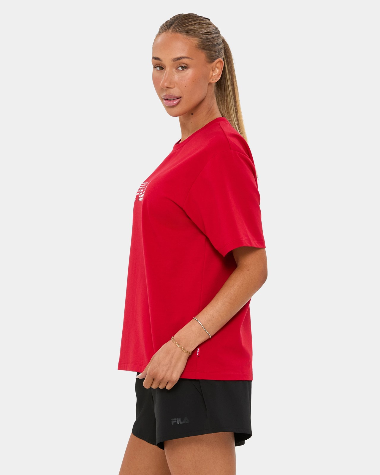 Fila Clara Relaxed T-Shirt - Haute Red 3 of 6