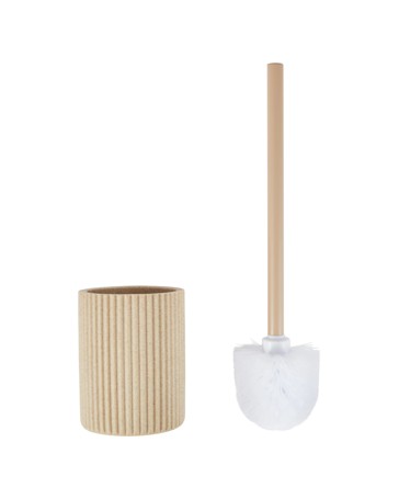 Natural Fluted Toilet Brush Set - Anko