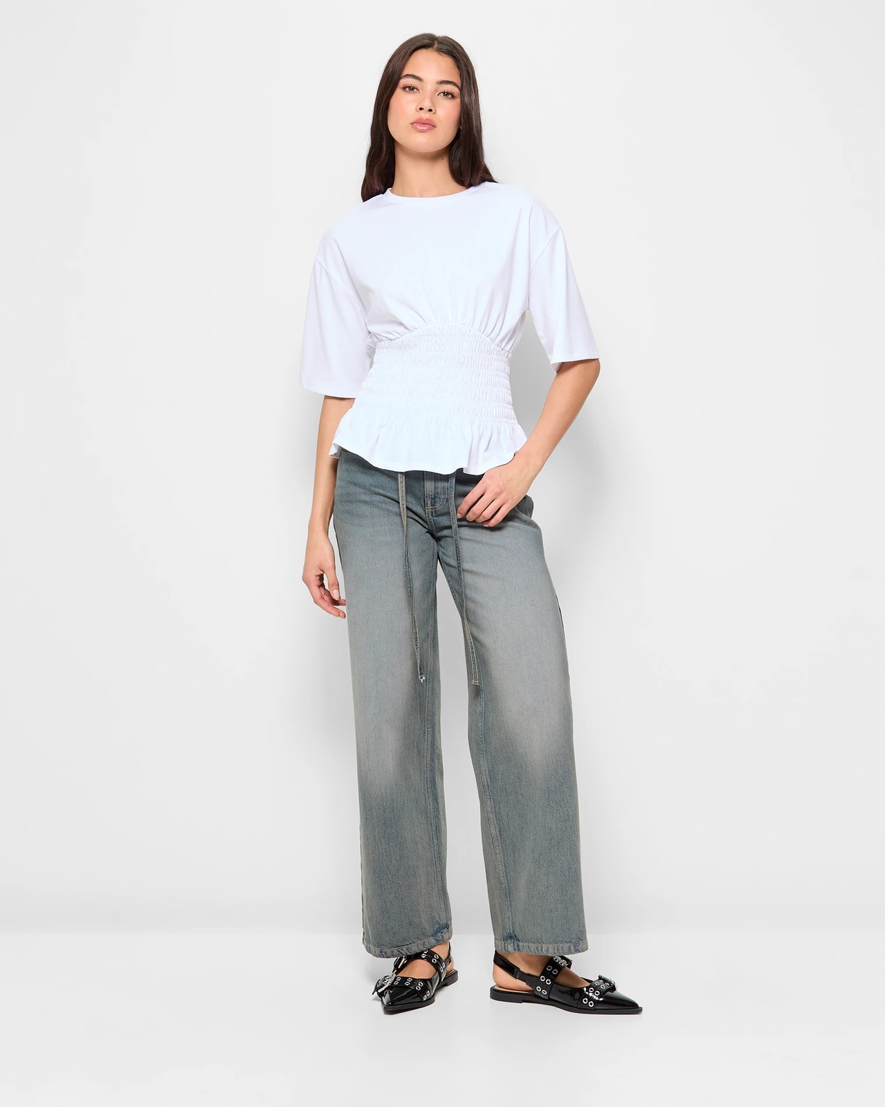 Australian Cotton Blend Shirred Waist T-Shirt - Lily Loves 2 of 5