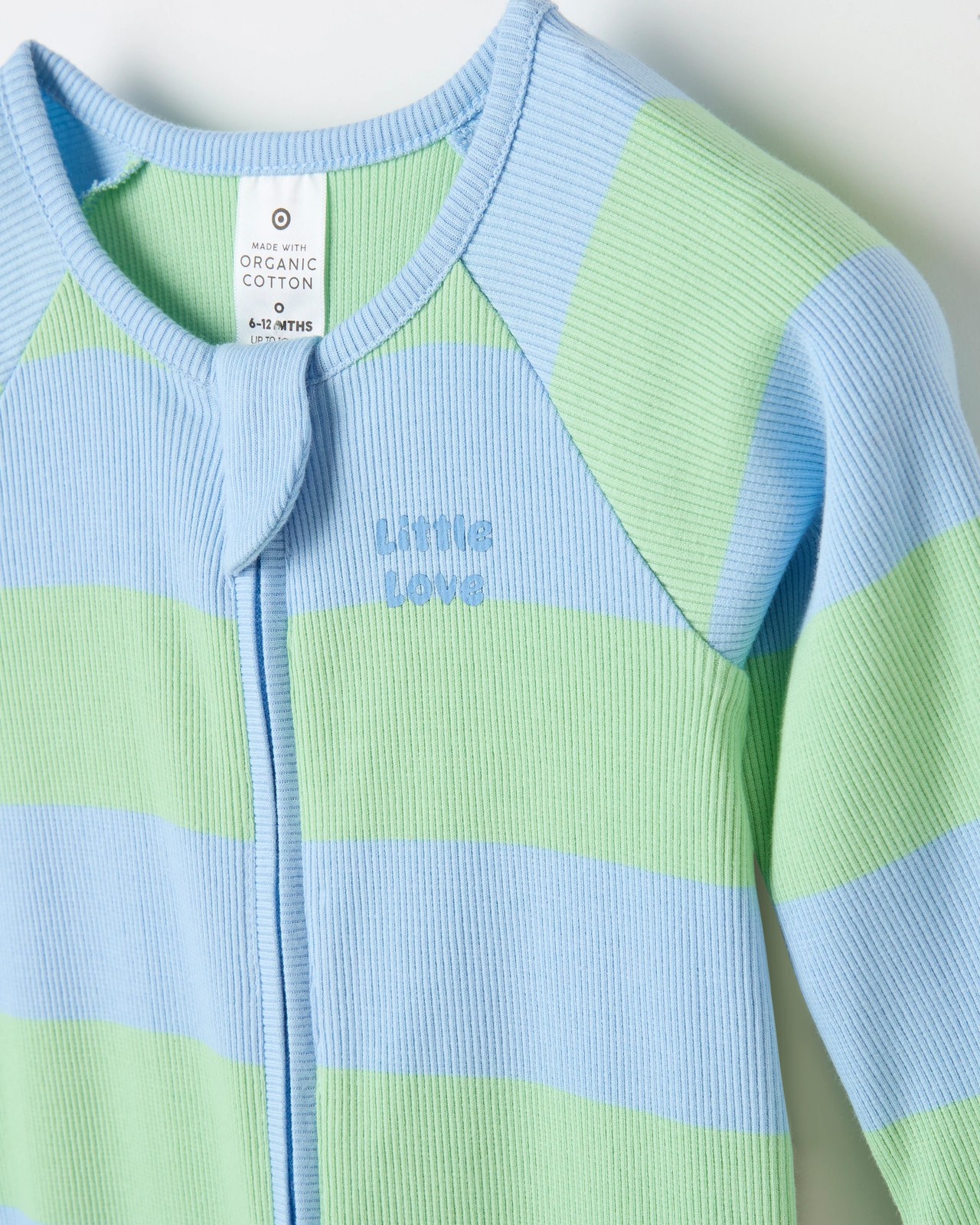 Baby Organic Cotton Rib Zip Footless Coverall - Windsurfer 2 of 2
