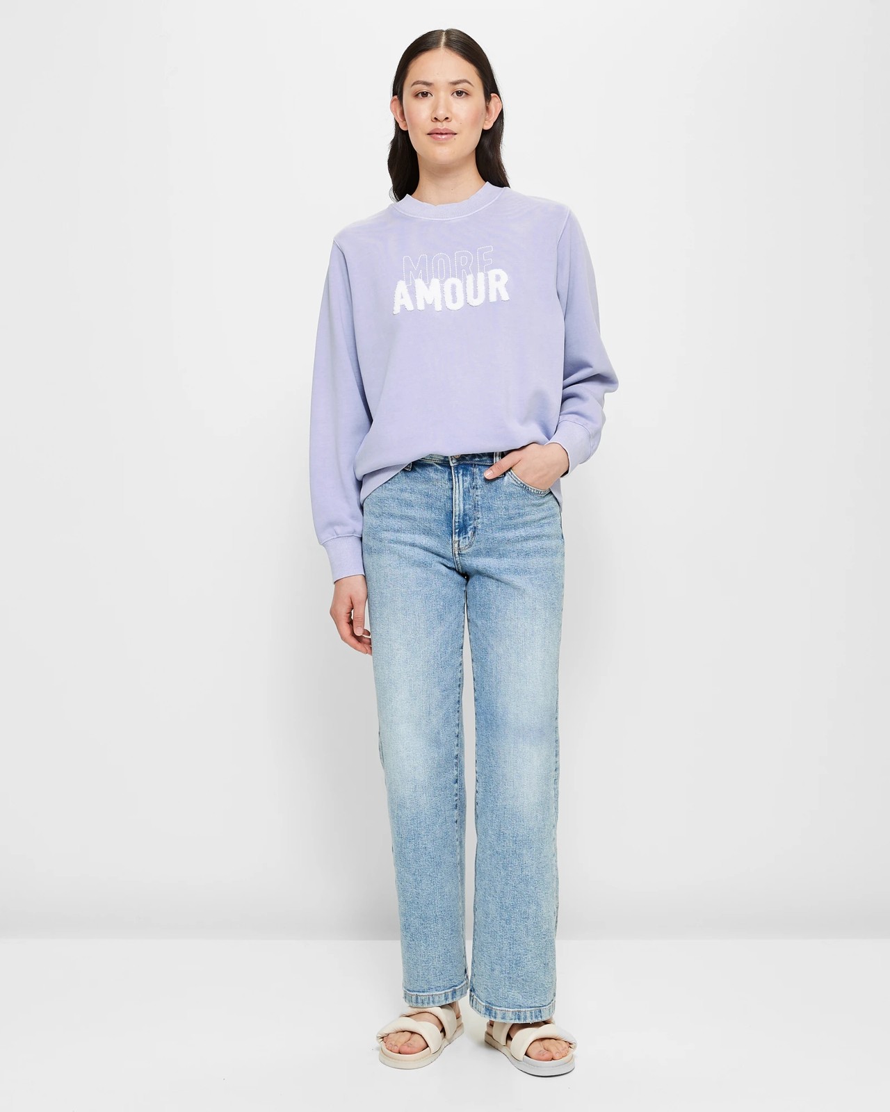 Garment Dyed Crew Jumper | Target Australia