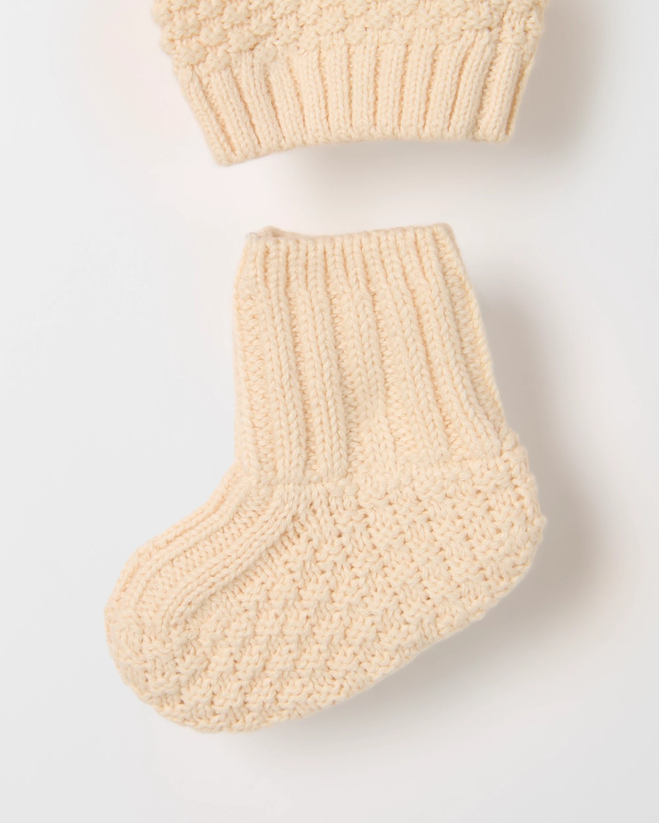 Baby Organic Cotton Cardigan, Pants and Bootie Knit Set 2 of 3