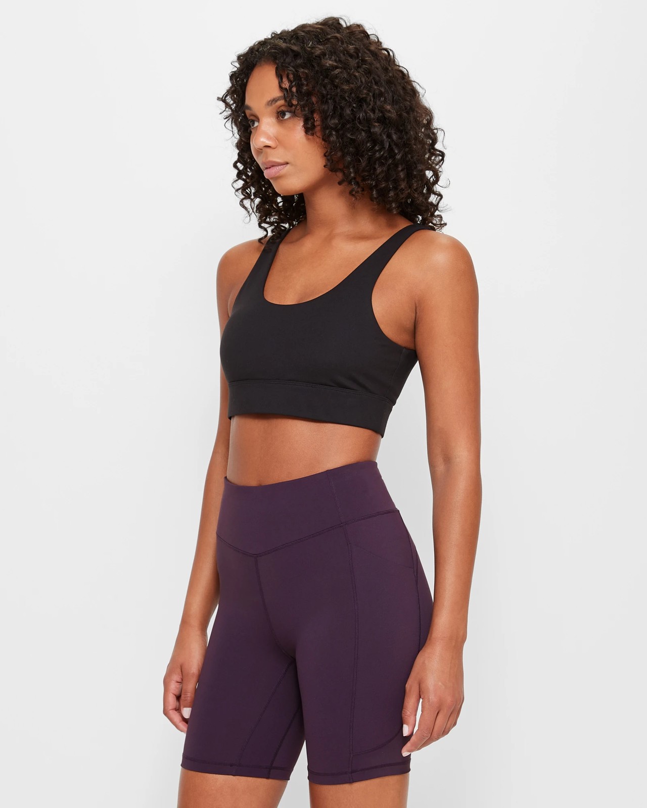 Active Infinity Sculpt High Rise Bike Shorts - Deep Plum