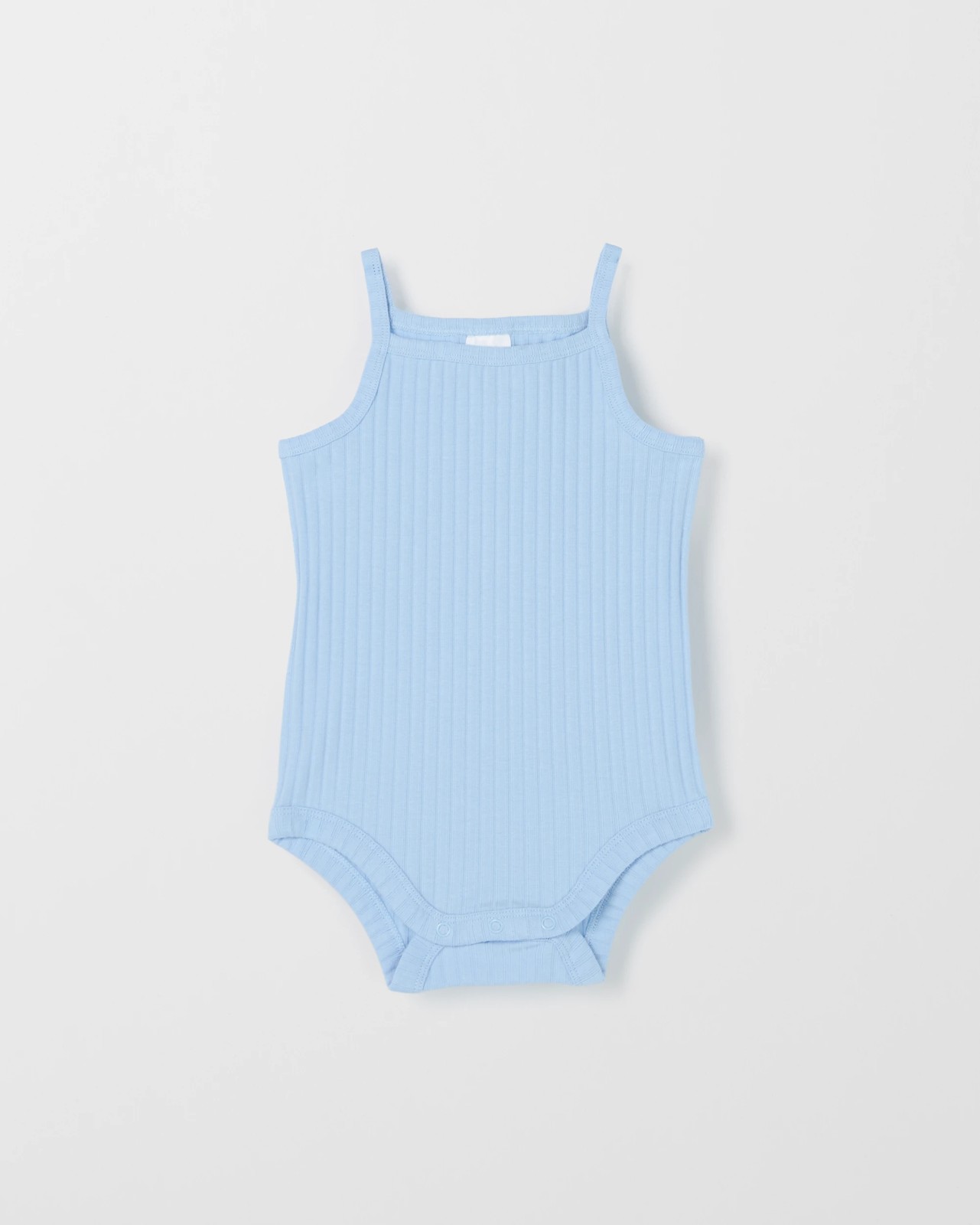 Baby Organic Cotton Rib Bodysuit with Cardigan Set - Pale Blue 2 of 3