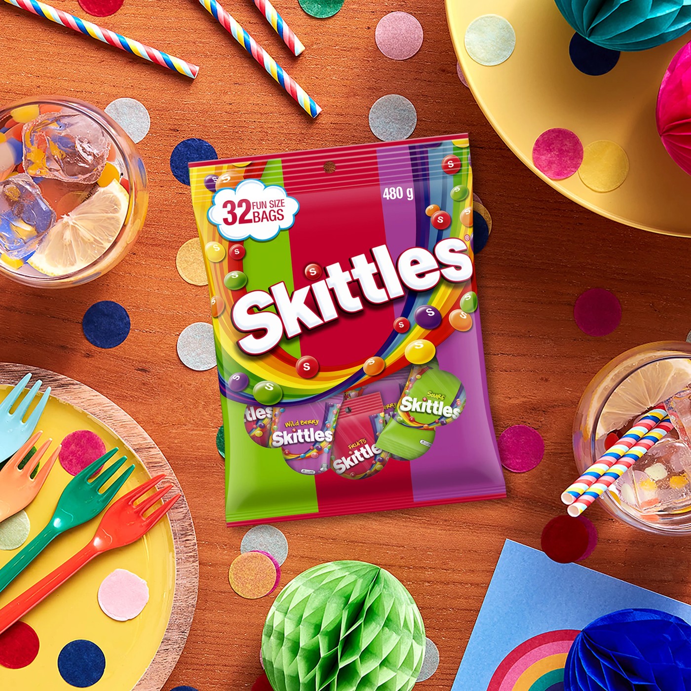 32 Pack Skittles Variety Pack 480g 2 of 3