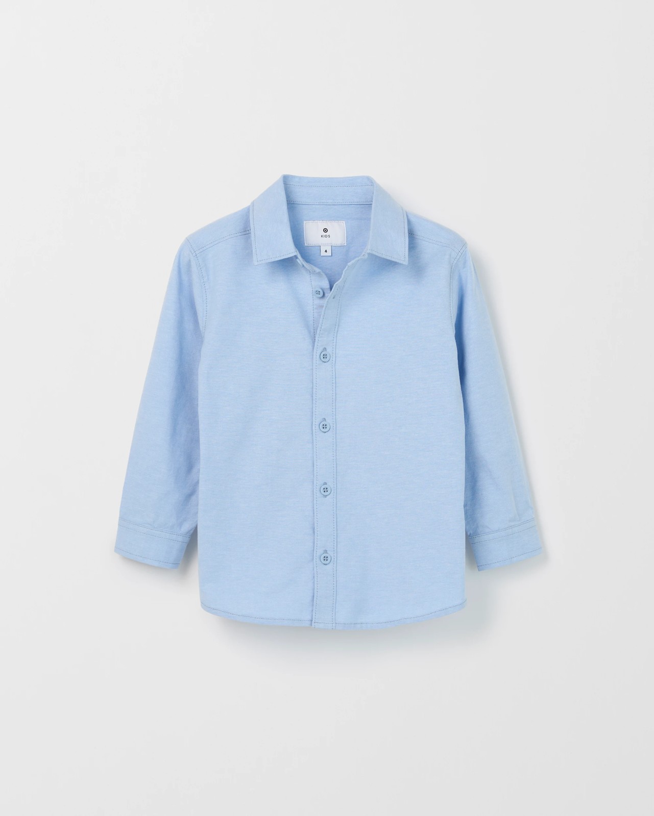 Long Sleeve Oxford Suiting Shirt - Blue 4 of 5