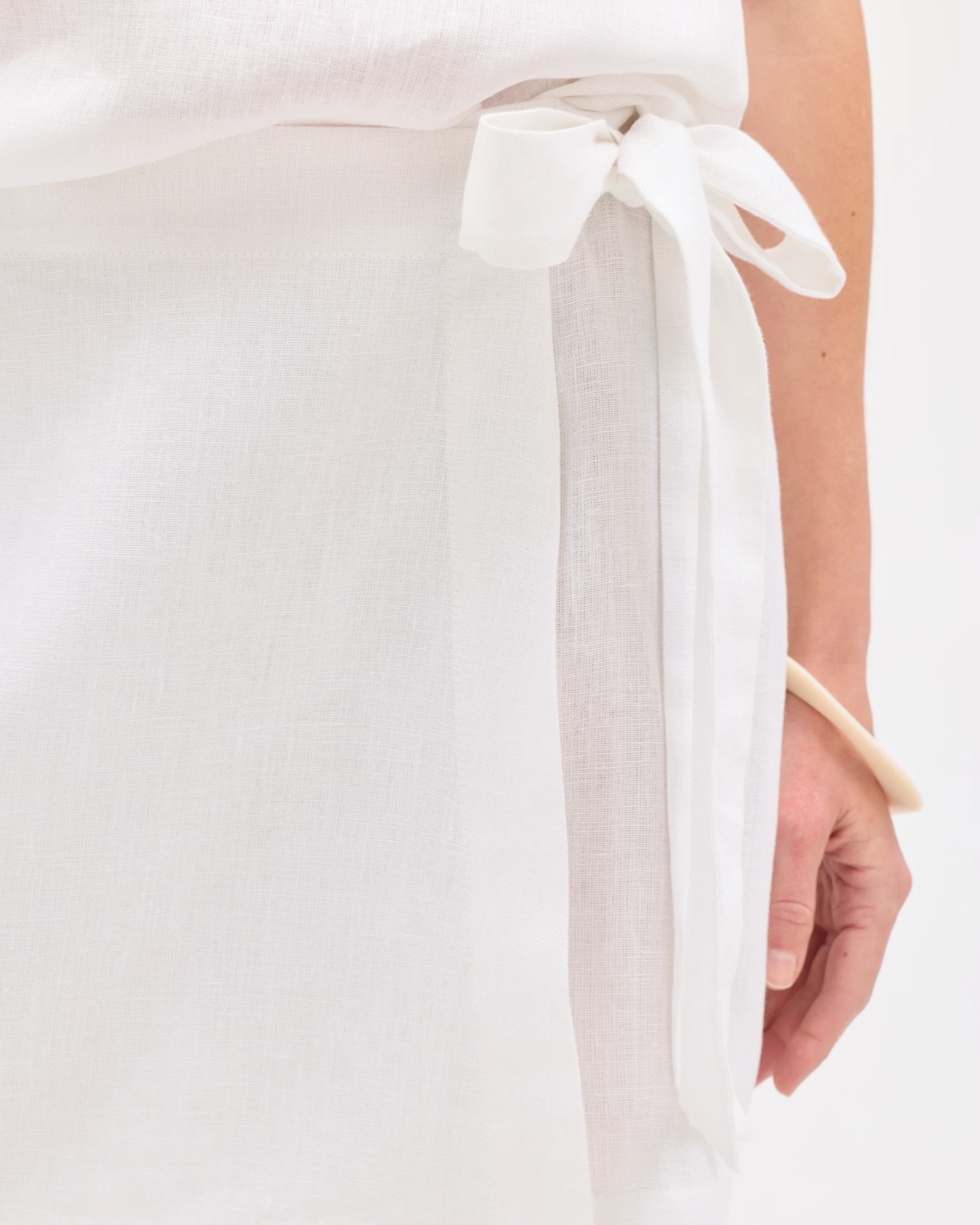 European Linen Mini Skort - White 4 of 6