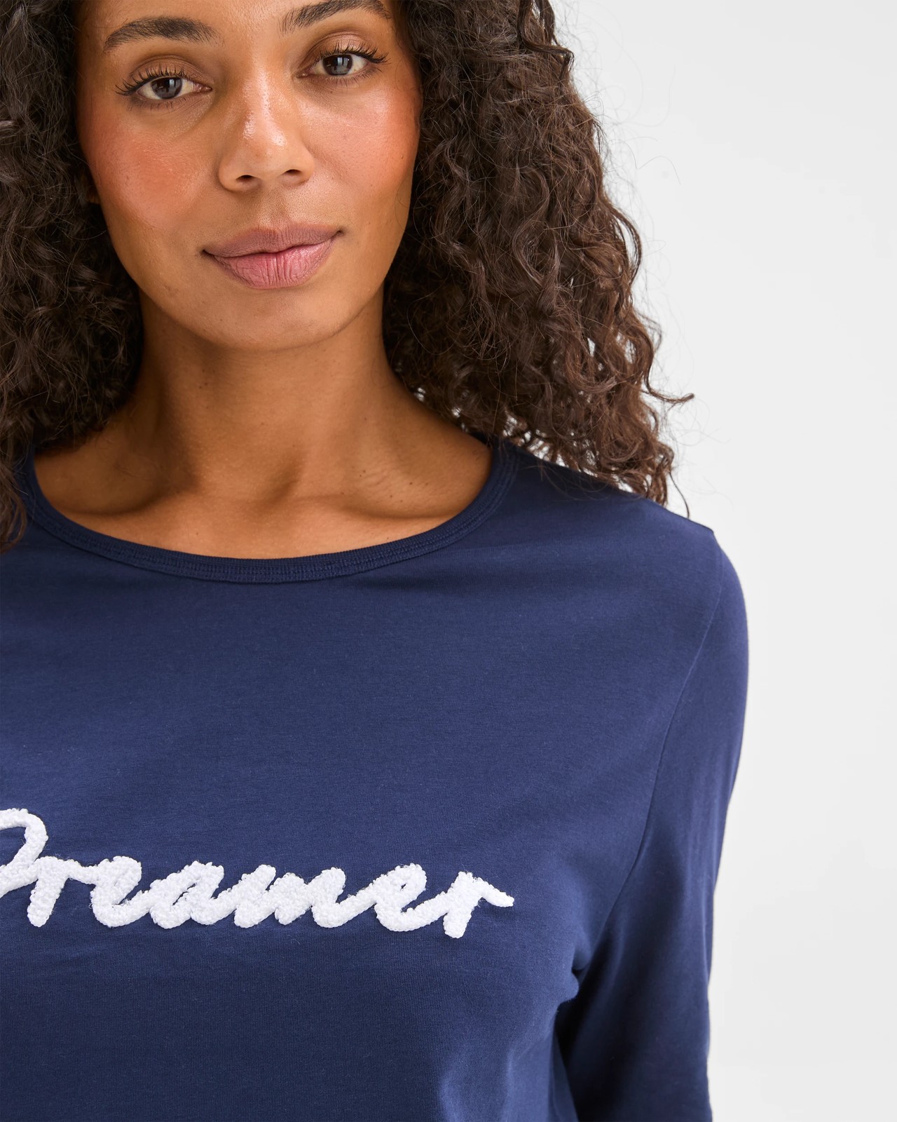 Australian Cotton Long Sleeve Slogan Sleep T-Shirt - Clouds 5 of 6