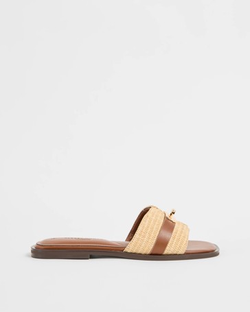 Florie Square Toe Flat Slides