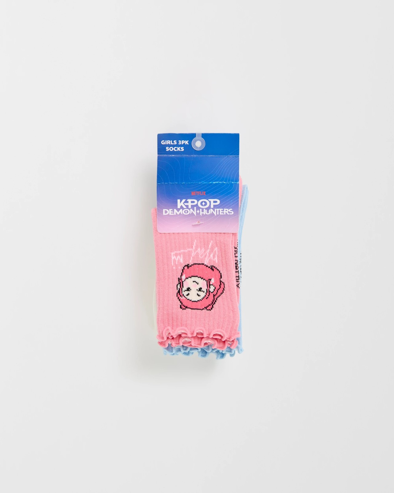 Licensed KPop Demon Hunters 3 Pack Quarter Crew Socks 3 of 3