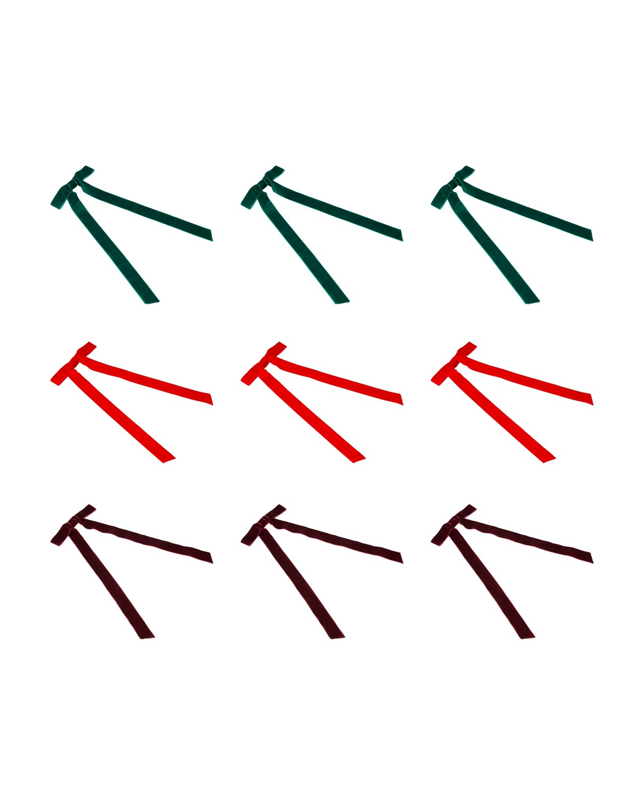 Anko 3 Pack Velvet Bows - Assorted 2 of 5