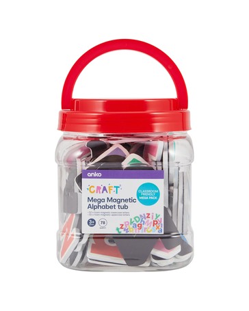 Mega Magnetic Alphabet Tub, 78 Pieces - Anko