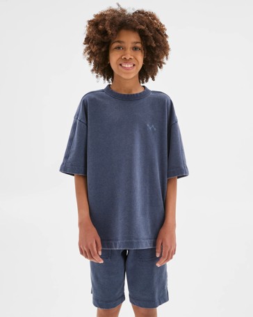 Australian Cotton Blend Oversized Washed T-Shirt