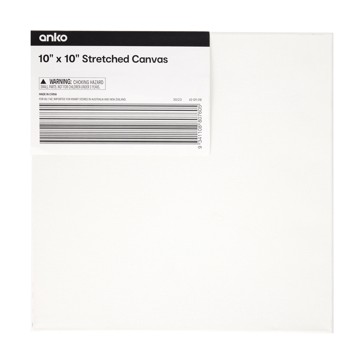 10in. x 10in. Deep Edge Stretched Canvas, 3 pack - Anko