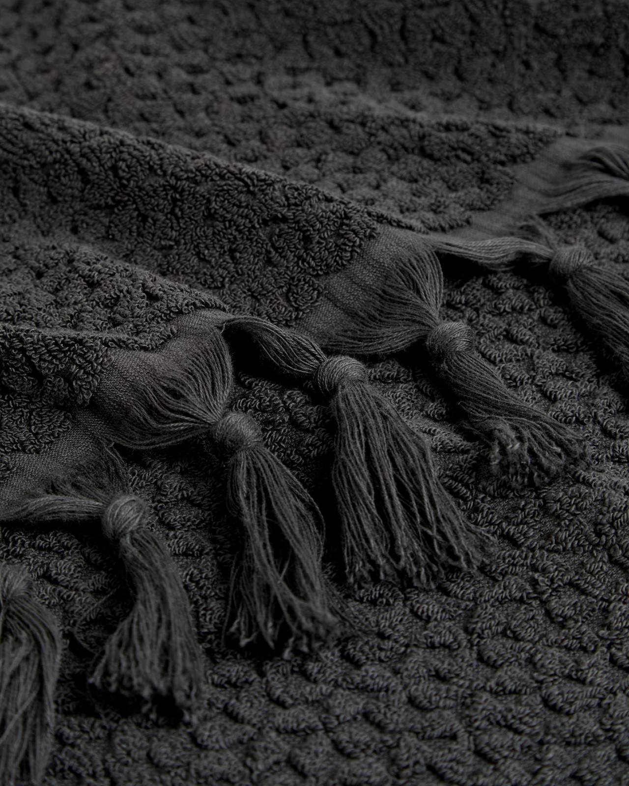 Laynie Australian Cotton Textured Bath Towel - Charcoal 2 of 2
