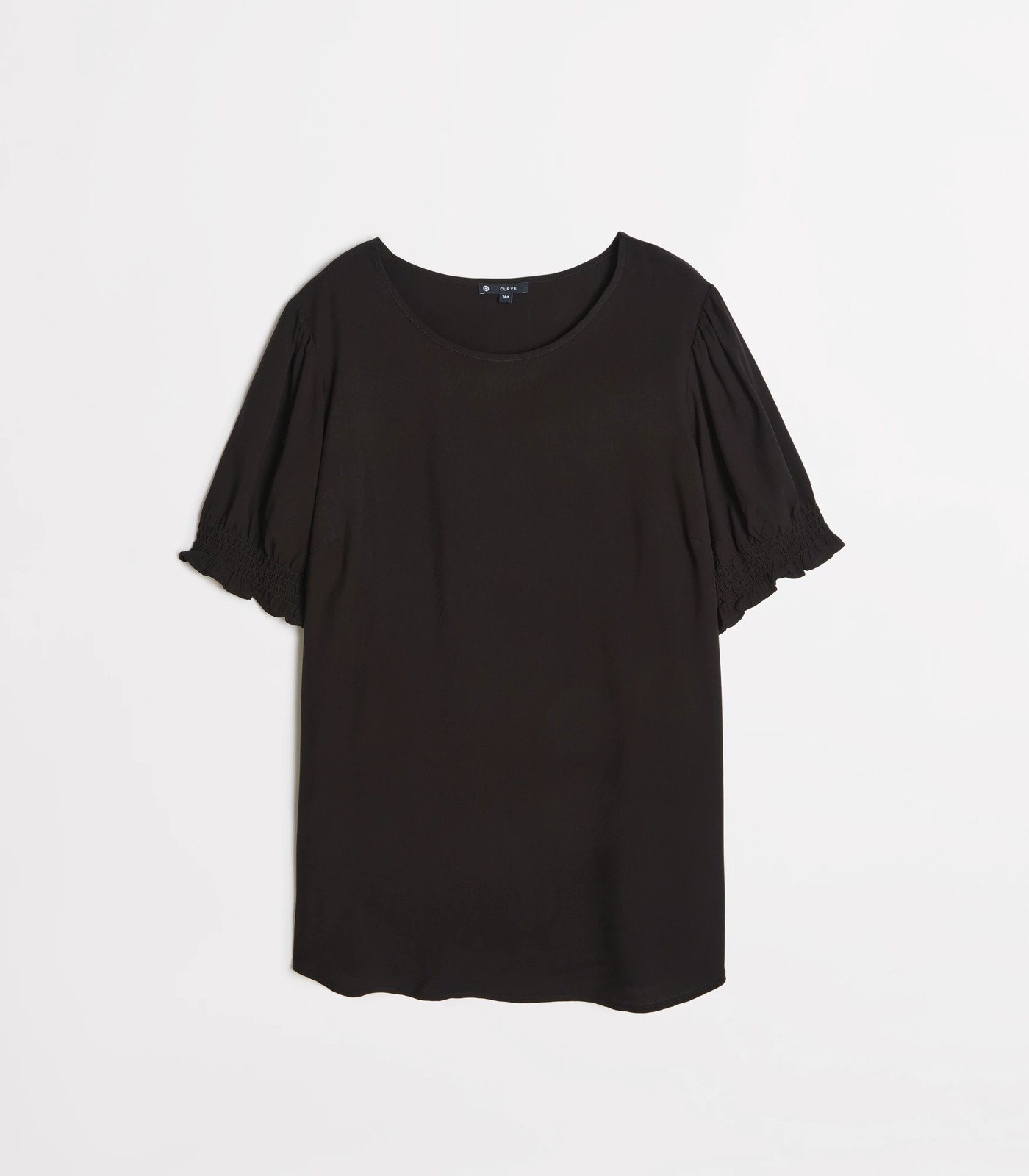 Plus Size Shirred Cuff Top - Black | Target Australia