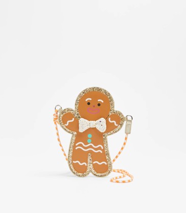 Kids Flat Gingerbread Crossbody Bag