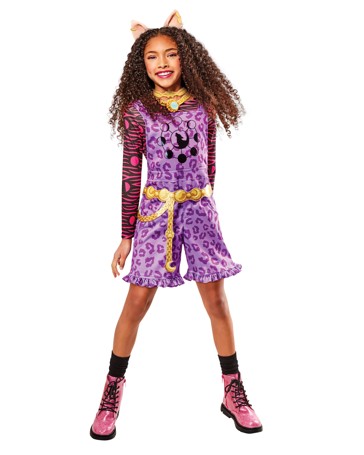Monster High Clawdeen Wolf Deluxe Kids Costume Size 6-8yrs