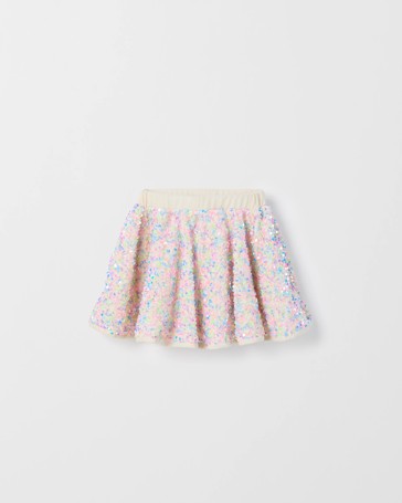 Sequin Tulle Mini Length Occasion Skirt
