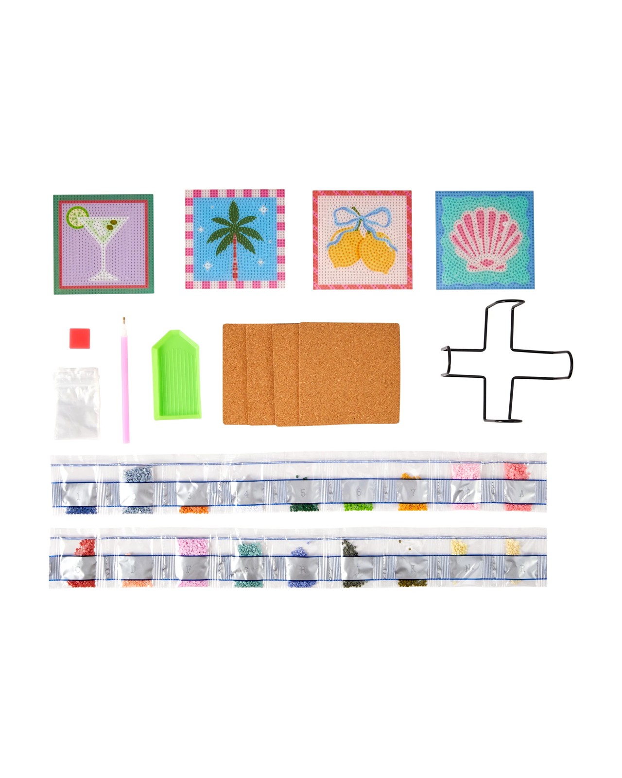 Anko DIY Sparkle Gem Art Coaster Set - Tropical 2 of 3