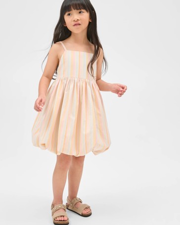 Cotton Woven Sleeveless Balloon Dress
