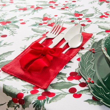 Anko 4 Red Cutlery Holders