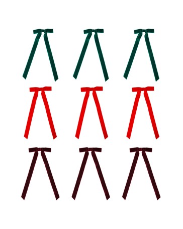 Anko 3 Pack Velvet Bows - Assorted