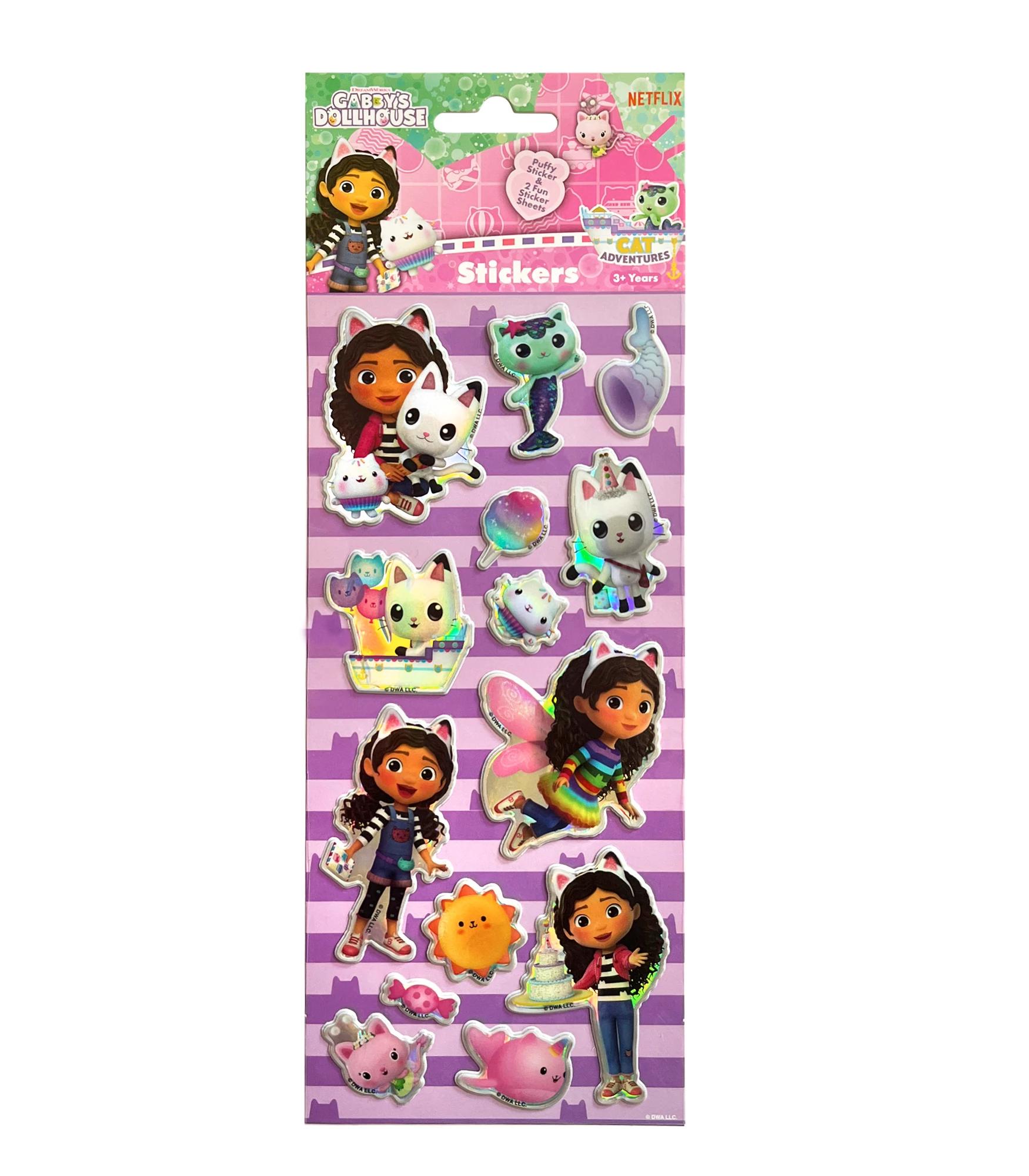  Gabby Dollhouse Sticker Book Plus Puffy Sticker Sheet Bundle :  Toys & Games